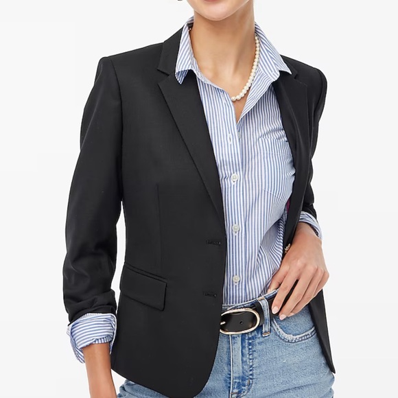 J. Crew Jackets & Blazers - J Crew 365 blazer Black Sz 4 Open